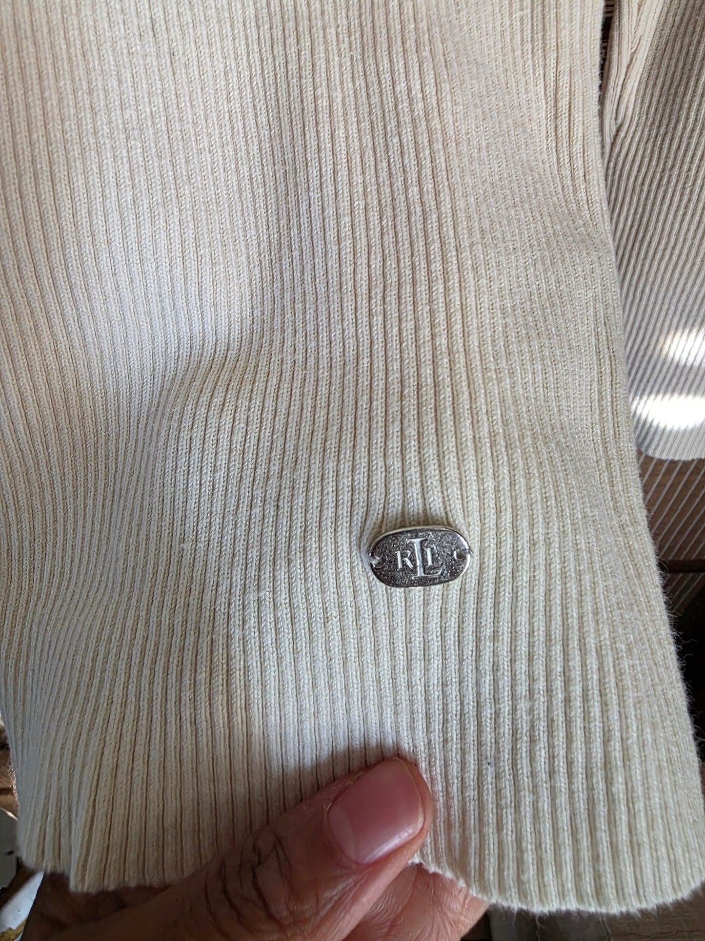 Cream Designer Vintage Turtleneck