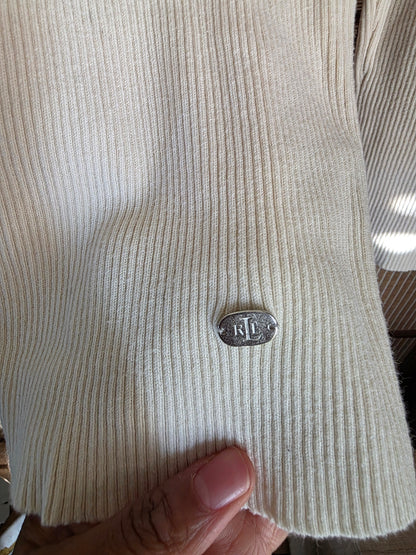 Cream Designer Vintage Turtleneck